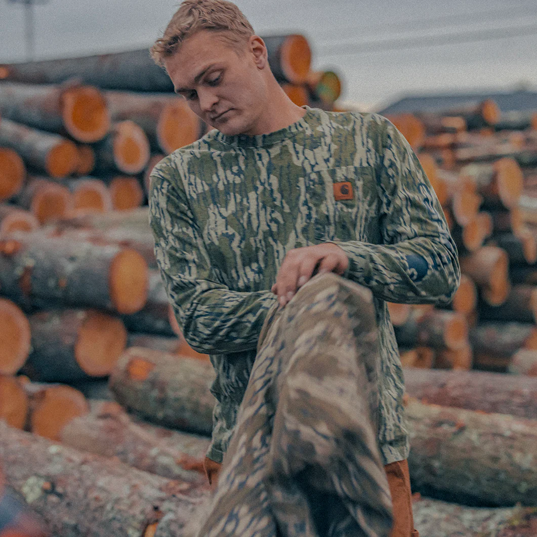 Loose Fit LS Camo Print Tee -Mens - Image 2