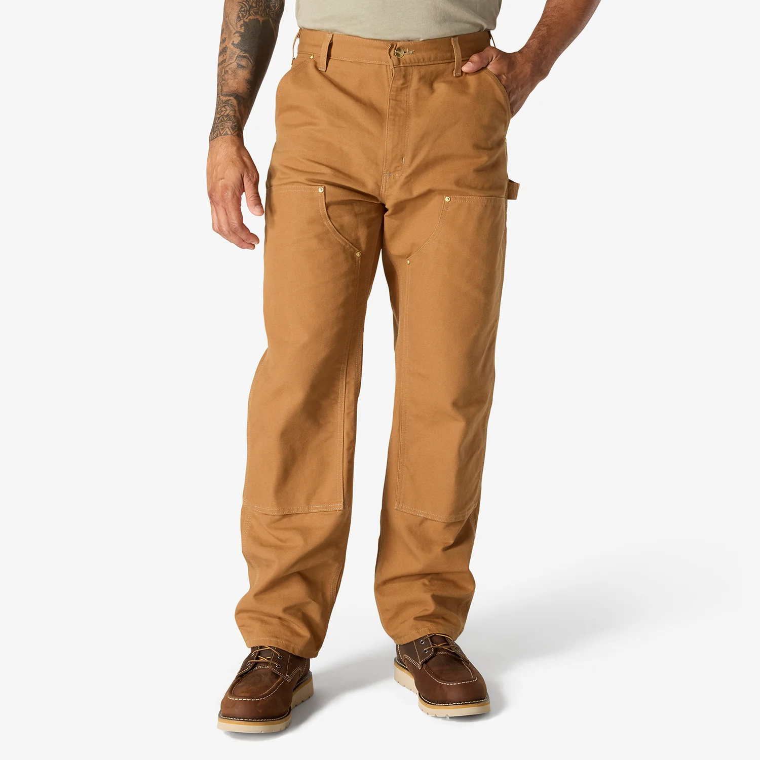 Loose Straight Firm Duck Dbl Front Dungaree -Mens - Image 2