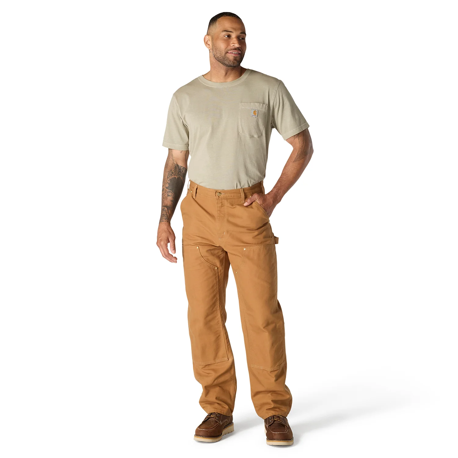 Loose Straight Firm Duck Dbl Front Dungaree -Mens - Image 3