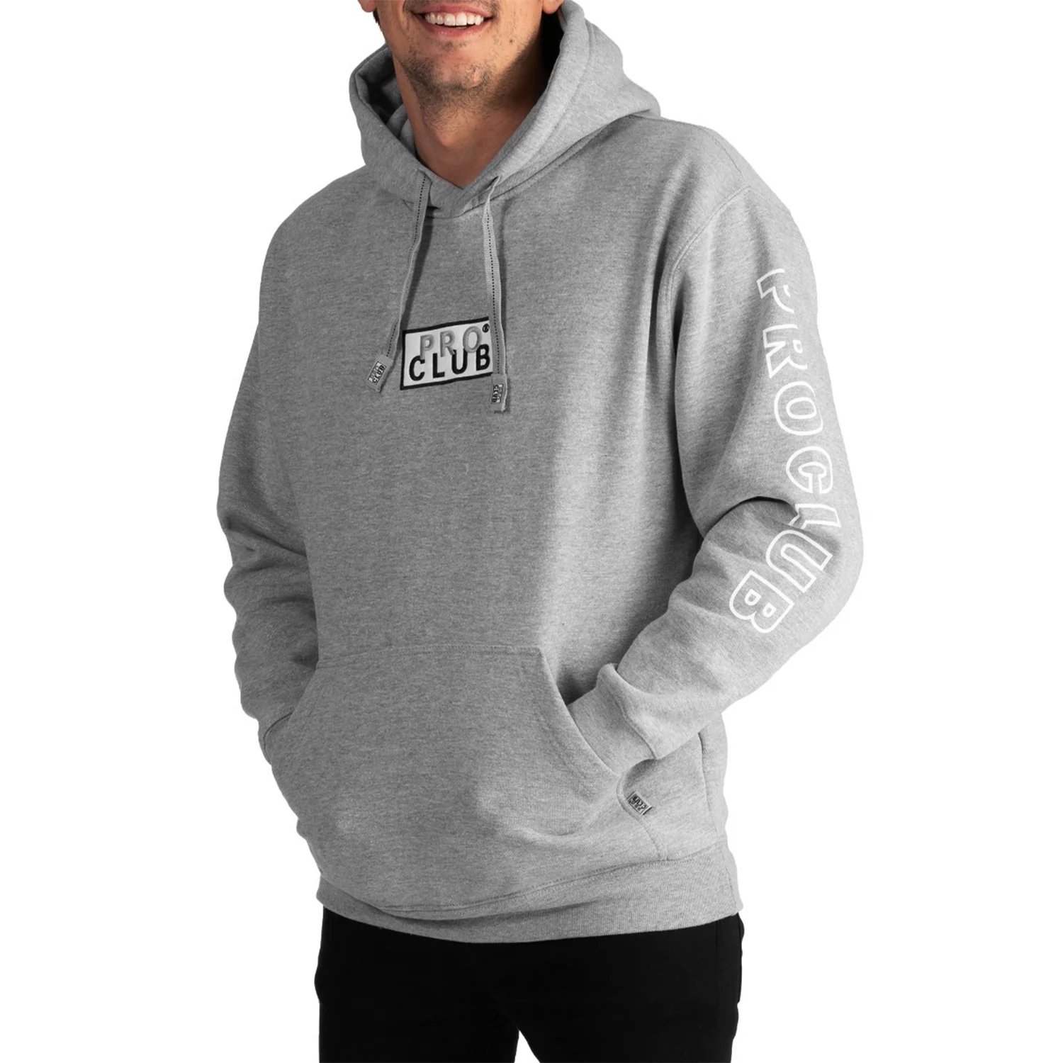 Embroidered Box Logo Hoodie - Mens - Image 3