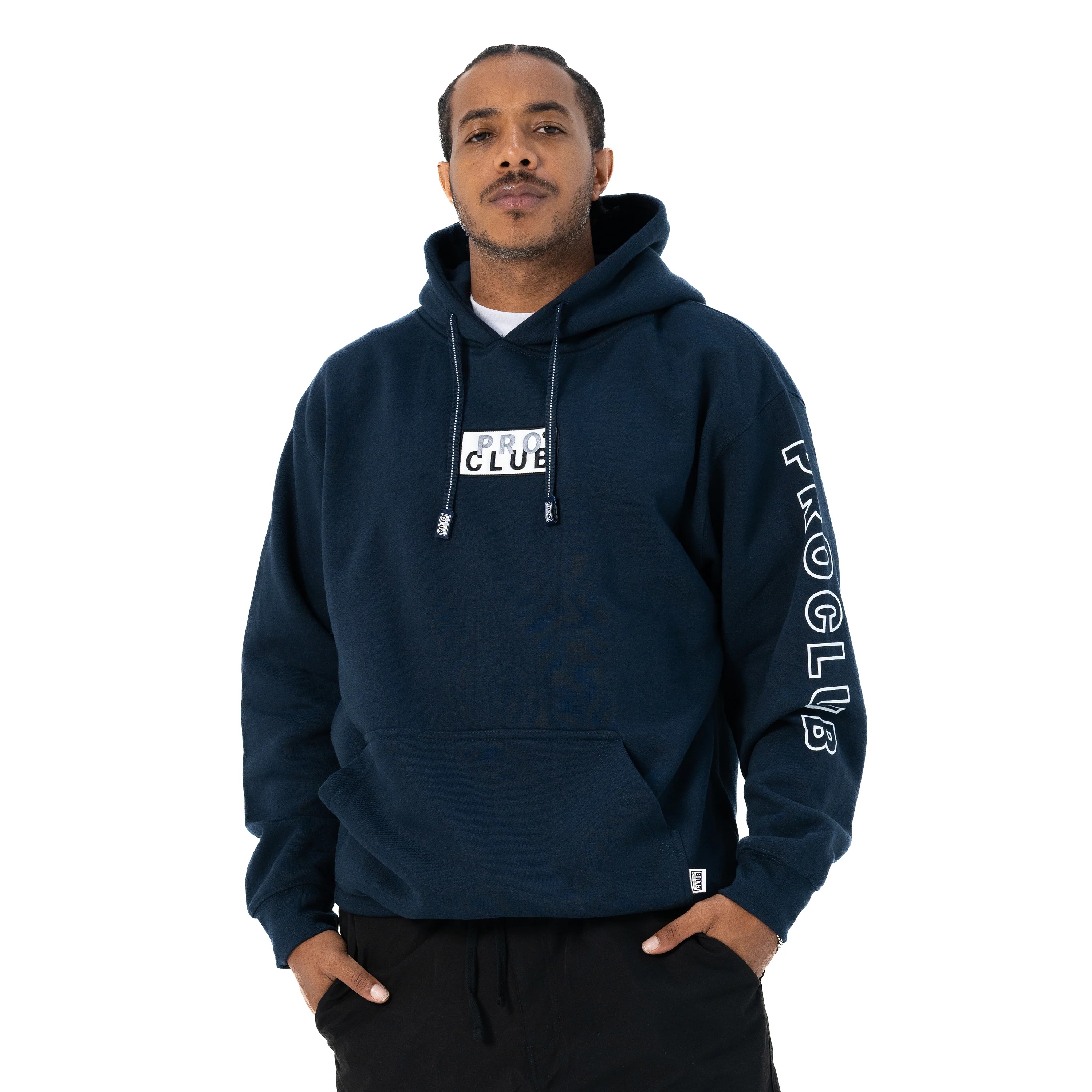 Embroidered Box Logo Hoody - Mens - Image 3