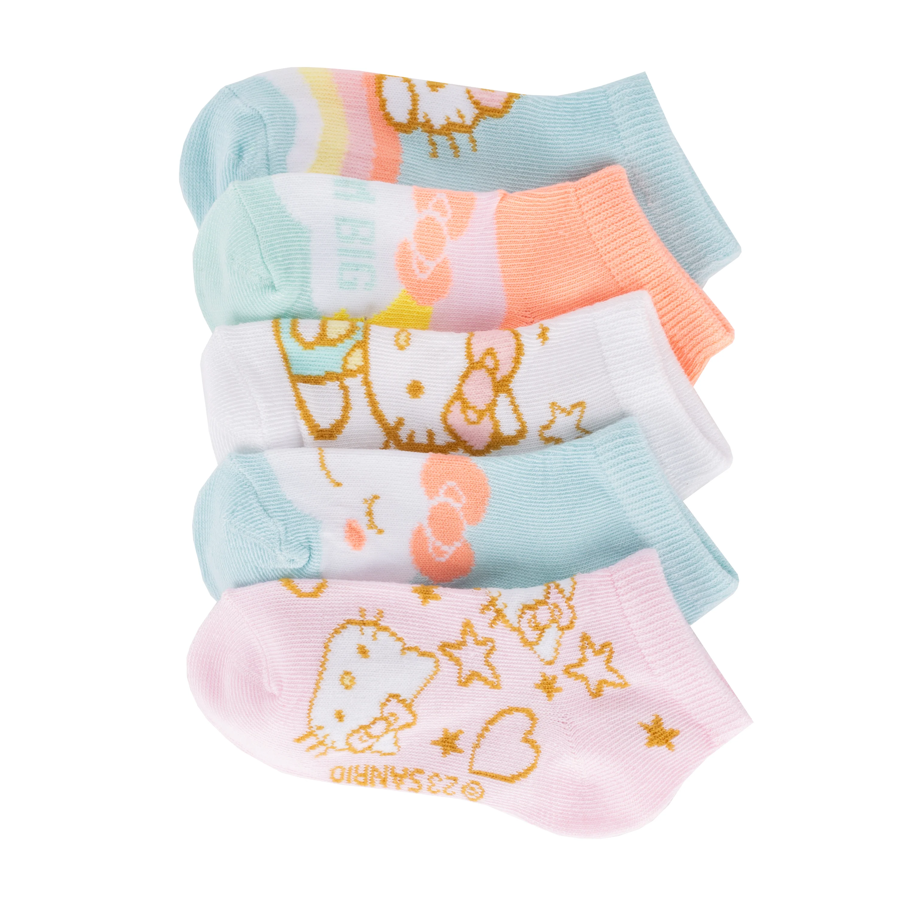 5 Pack Kids Hello Kitty No Show