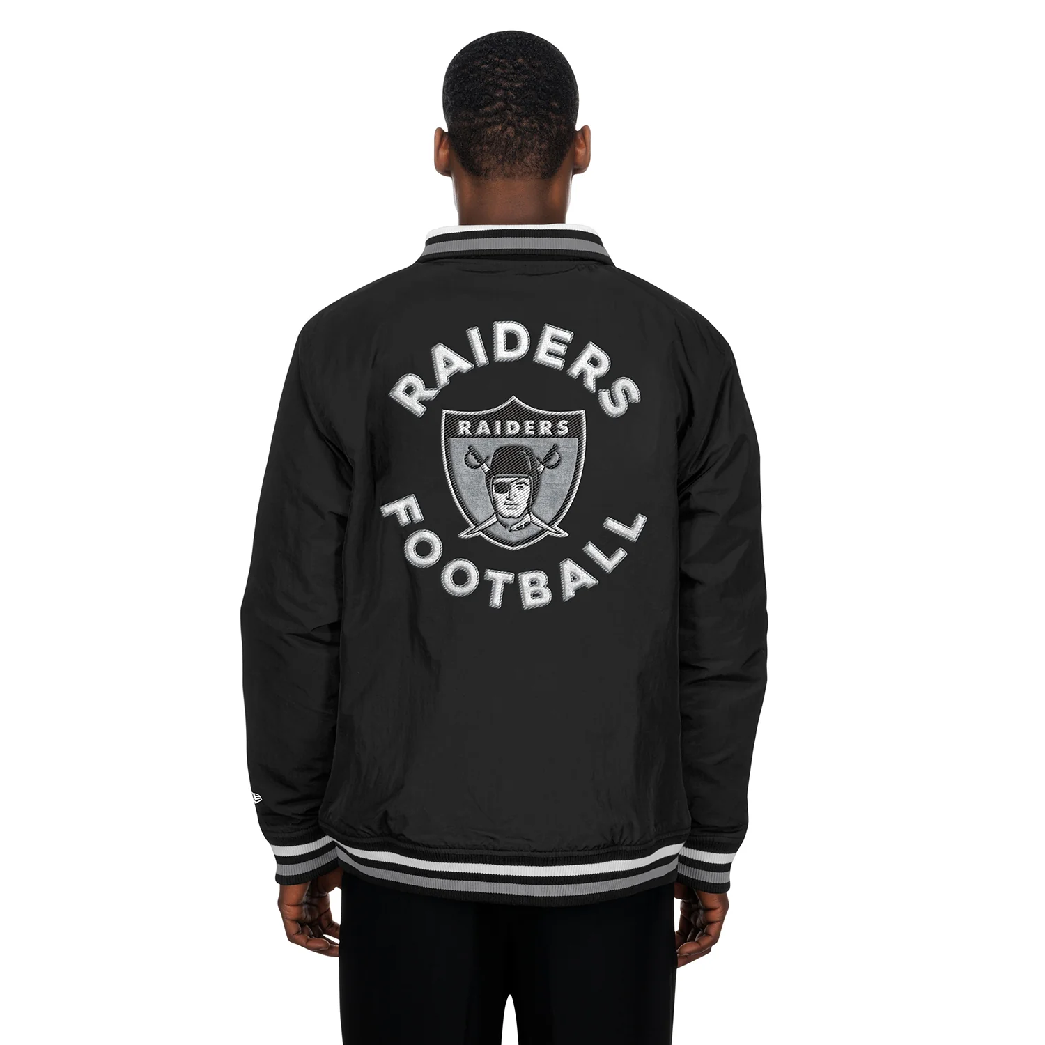 Oakland Raiders Nylon Track Jacket -Mens - Image 3