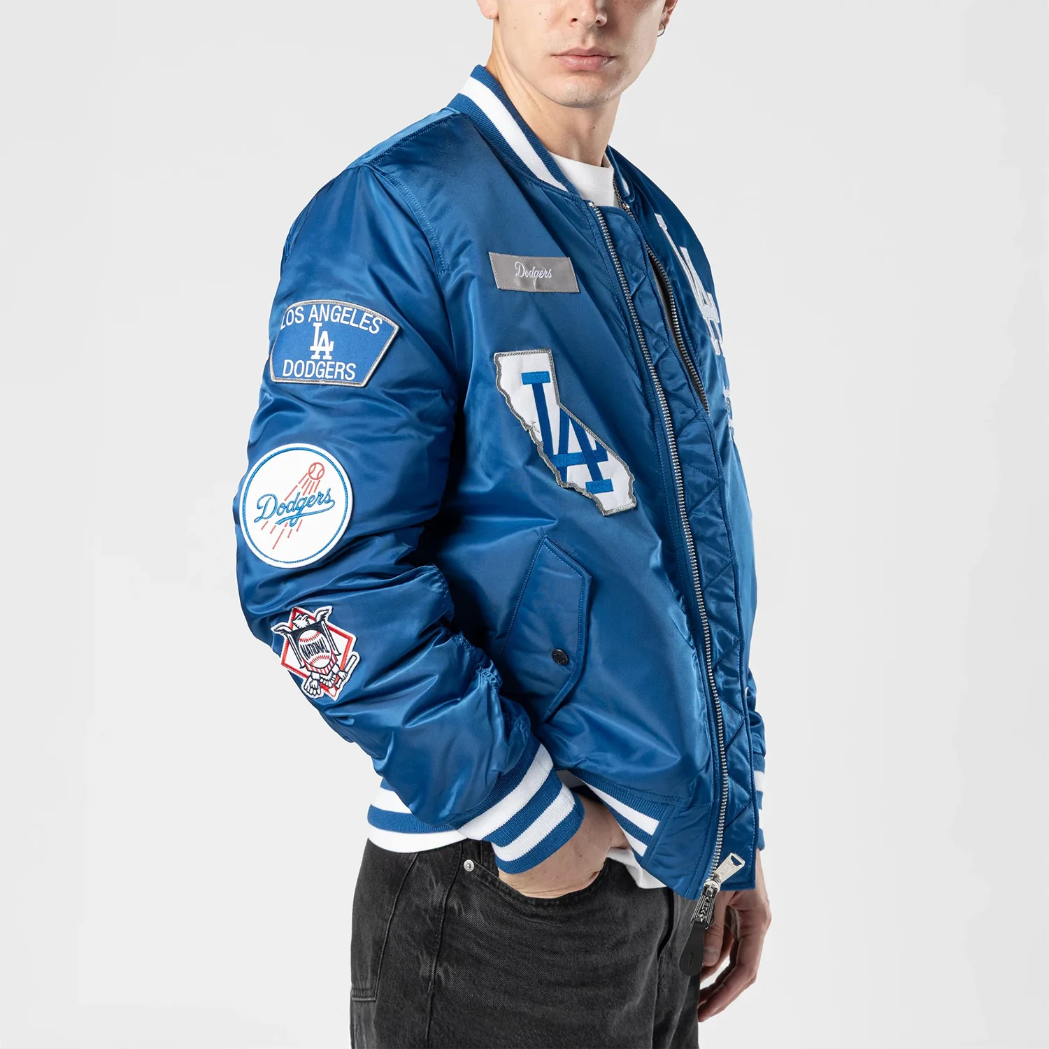 Los Angeles Dodgers Alpha Bomber Jacket -Mens - Image 5