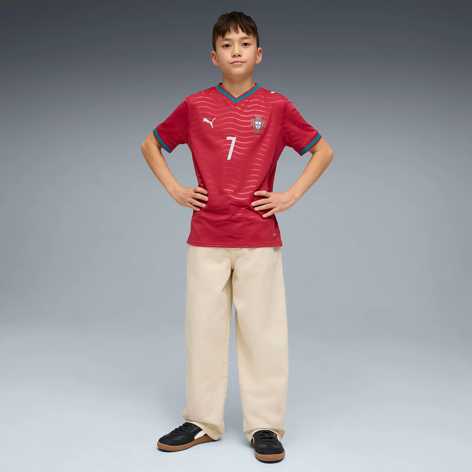 Portugal 26/27 Ronaldo Replica Home Jersey - Youth - Image 3