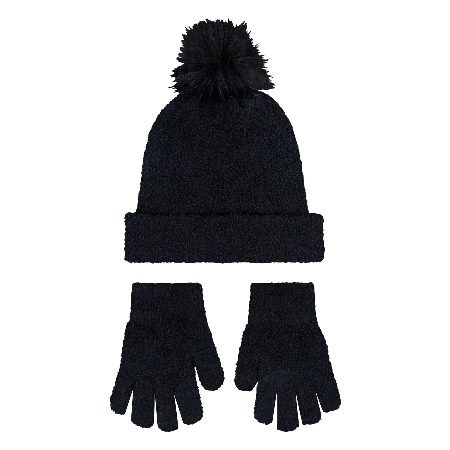 Youth Plush Pom Beanie & Glove Set - Image 4