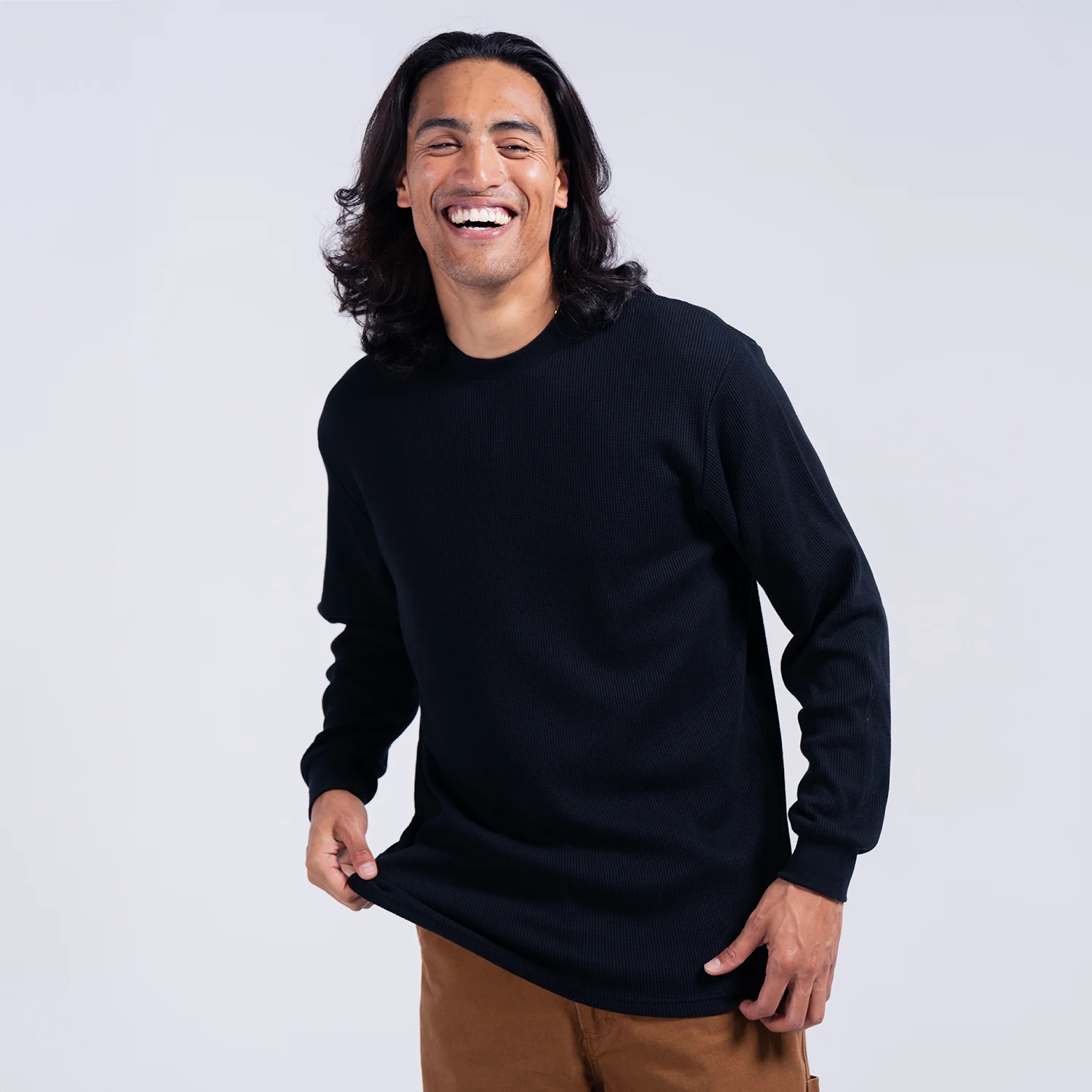Long Sleeve Solid Thermal - Mens - Image 2