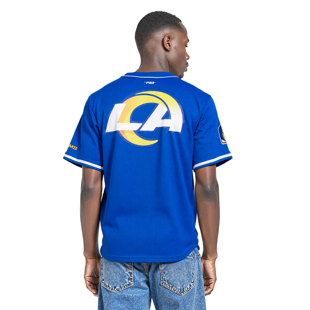 Los Angeles Rams Mesh Button Down Shirt - Mens - Image 3