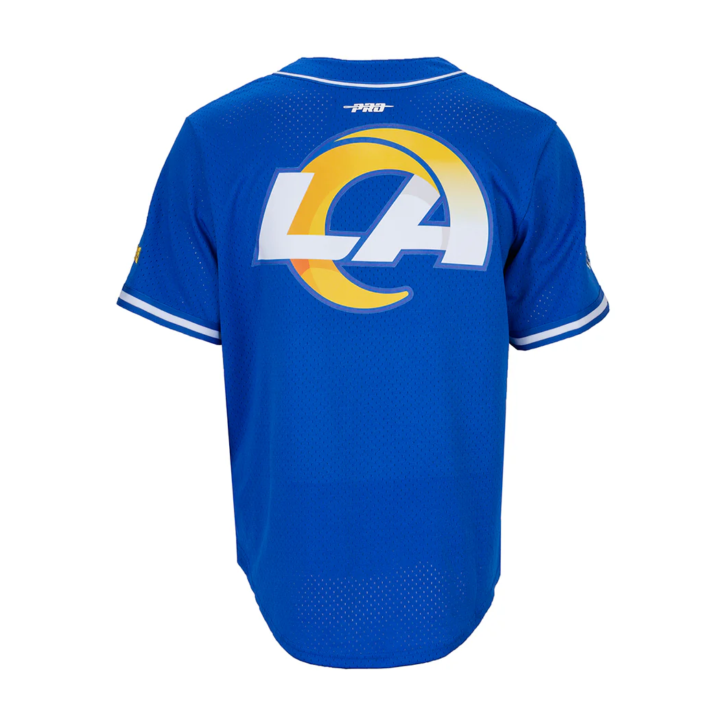 Los Angeles Rams Mesh Button Down Shirt - Mens - Image 4