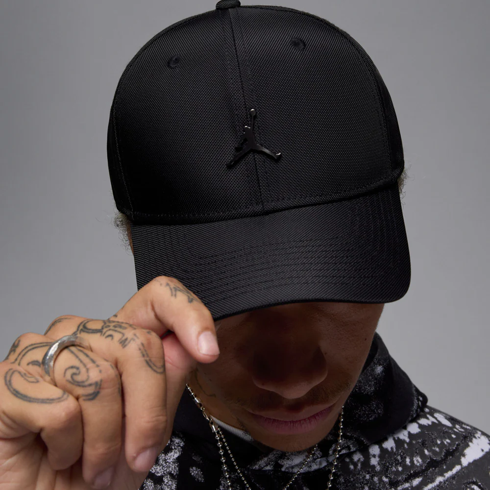 Jordan Rise Cap Structured Curved Bill Metal Jumpman Strapback - Image 3
