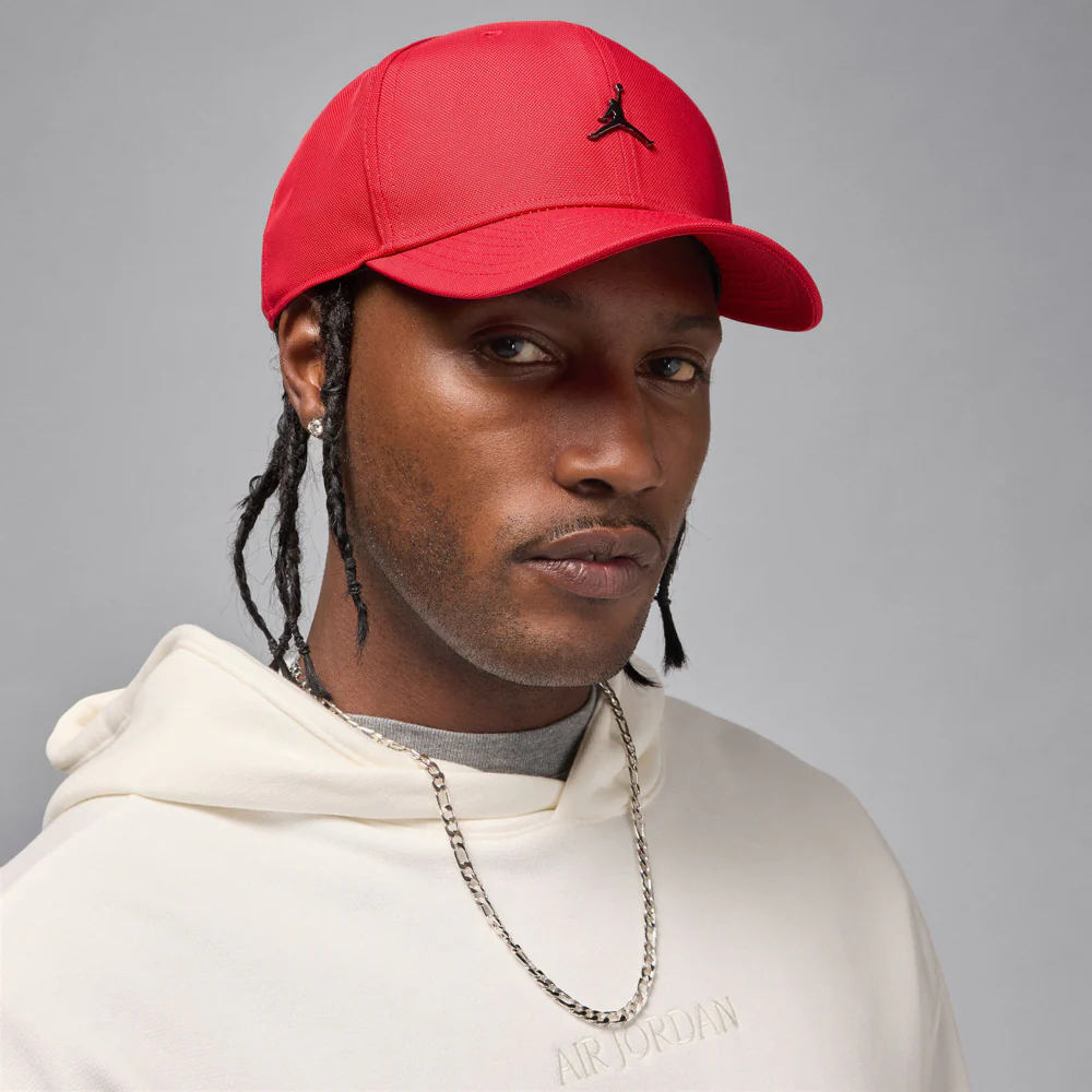 Jordan Rise Cap Structured Curved Bill Metal Jumpman Strapback - Image 2