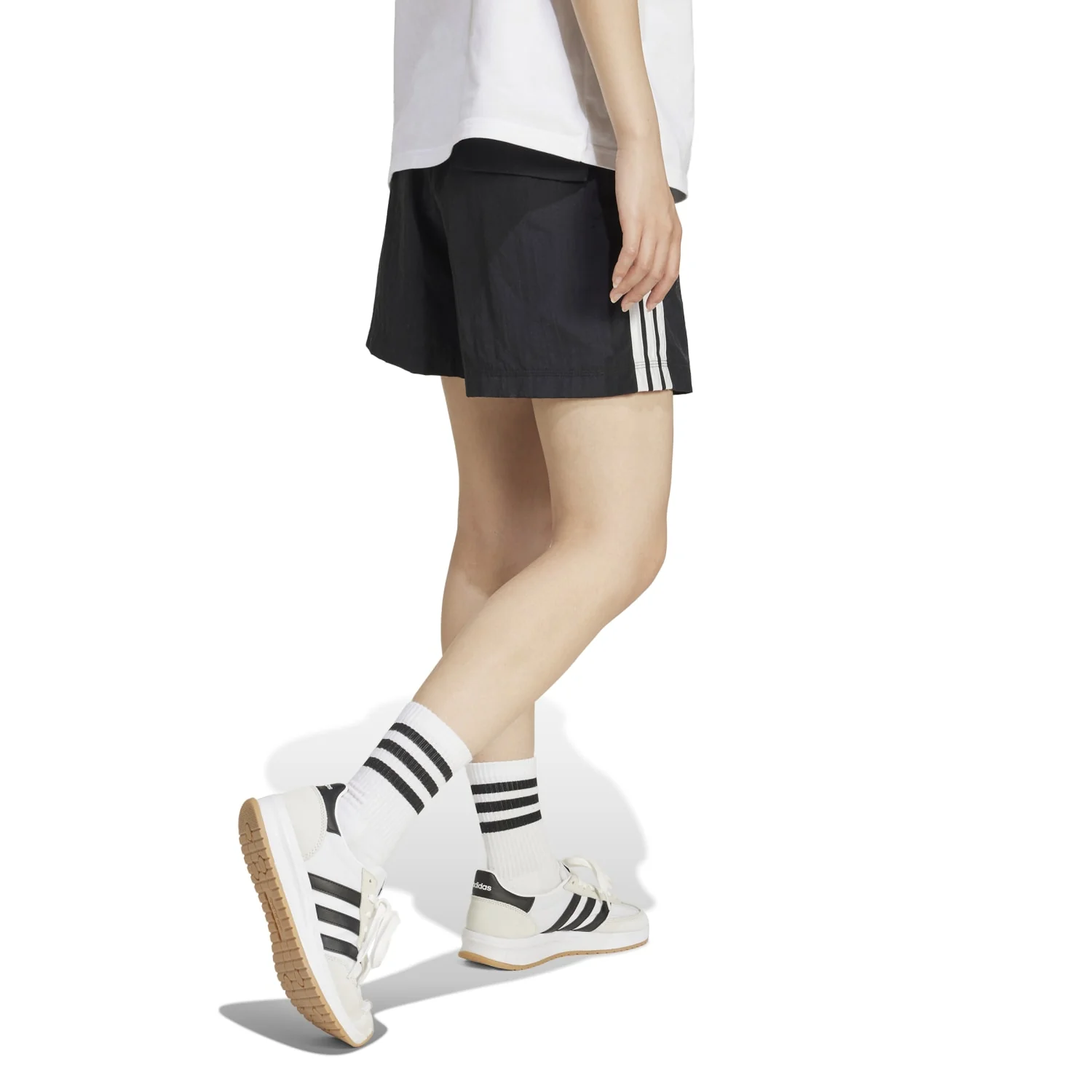 Essentials 3-Stripe Woven Short - Womens - Image 6