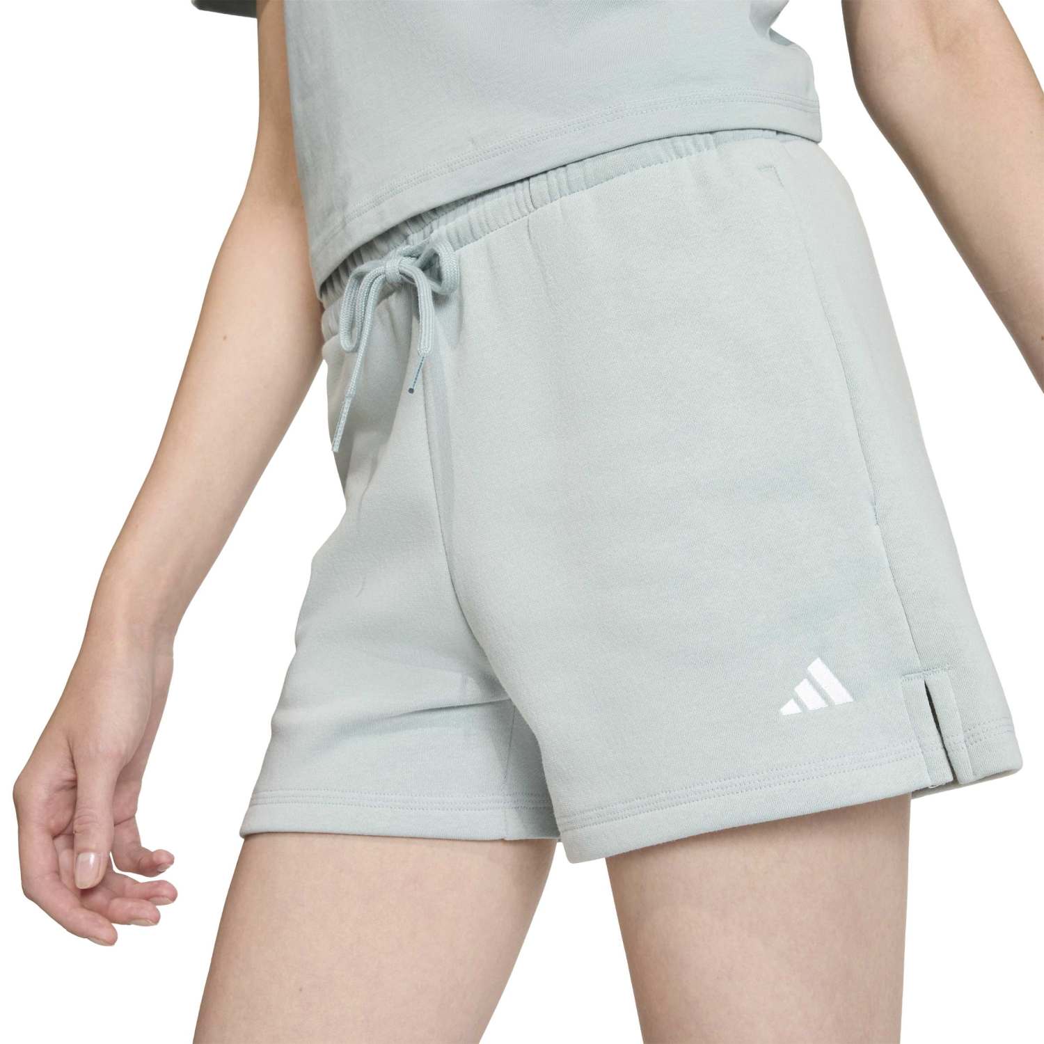 Essentials 3 Stripes Cotton Shorts - Womens - Image 4