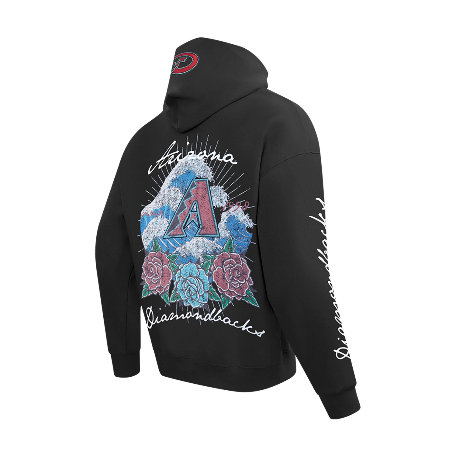 Arizona Diamondbacks Wave & Roses Hoodie -Mens - Image 4