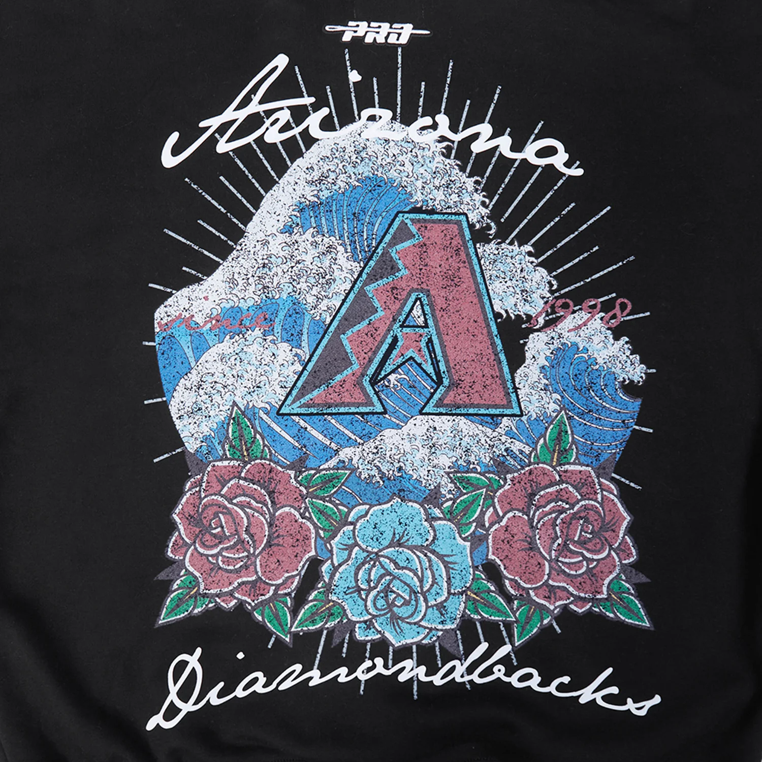 Arizona Diamondbacks Wave & Roses Hoodie -Mens - Image 5