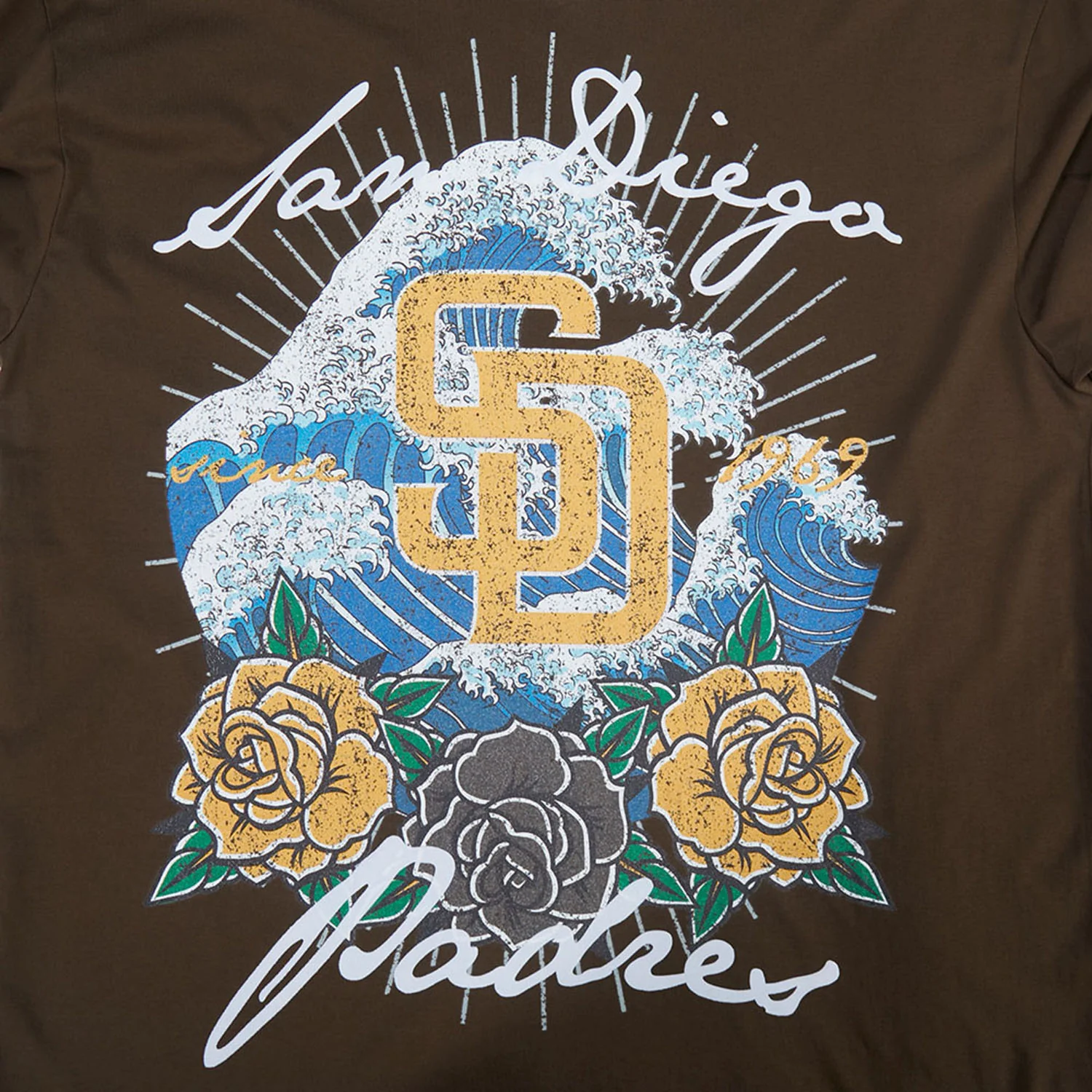 San Diego Padres Wave & Roses Tee -Mens - Image 5