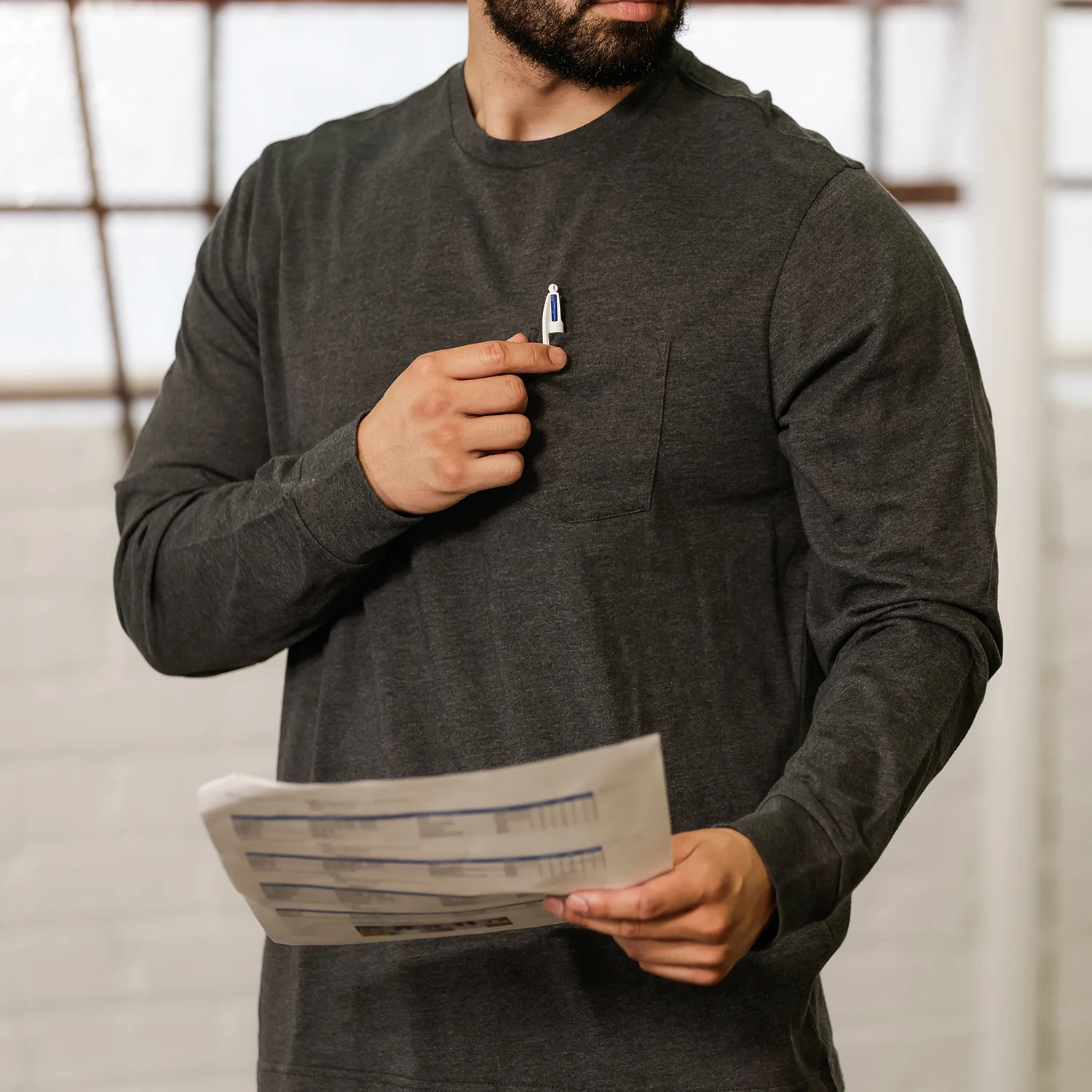 Long Sleeve Work Shirt - Mens - Image 4